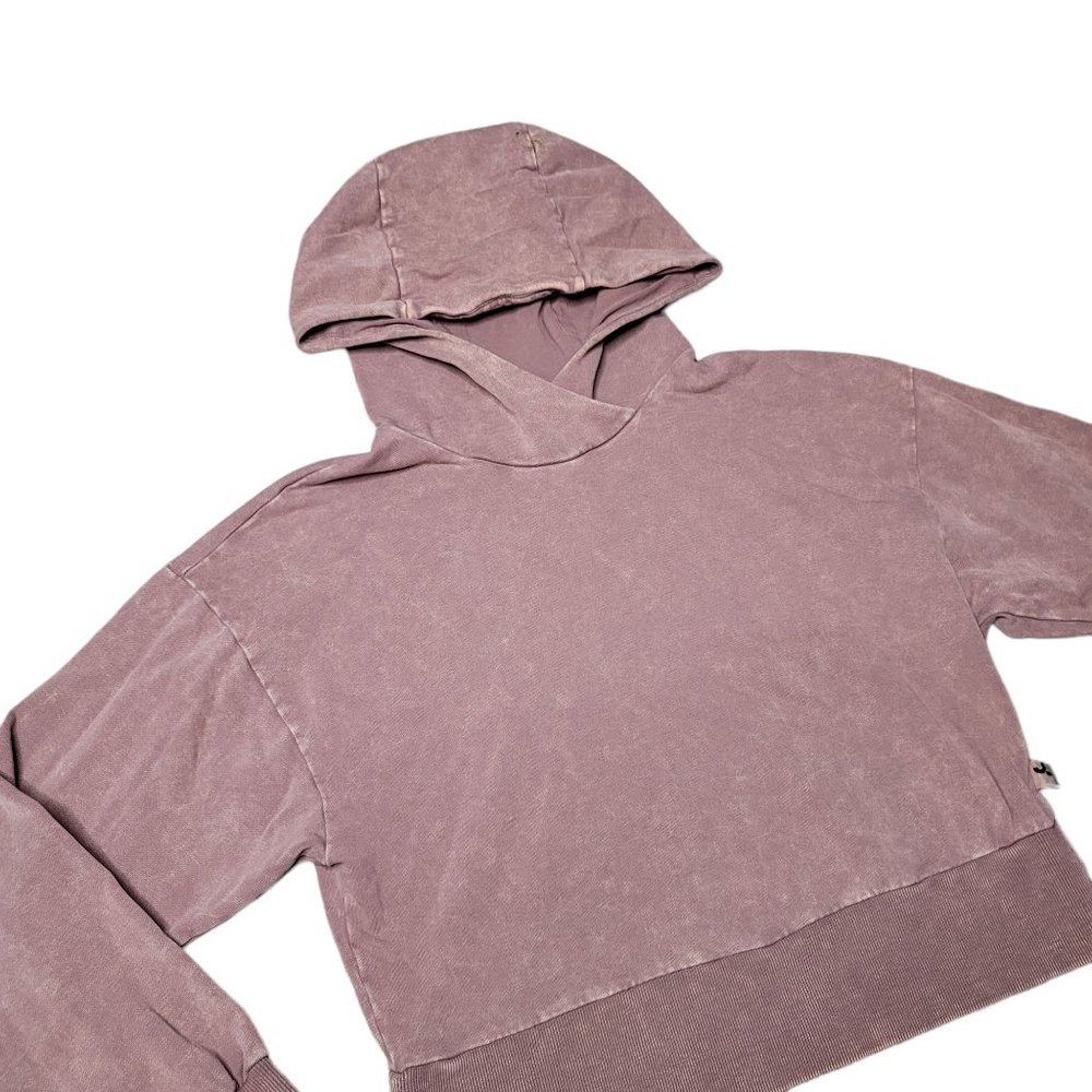 JoyLab dusty mauve cropped hooded sweat shirt thumb holes size small - Picture 2 of 8